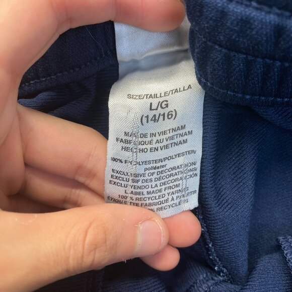 Adidas Boys Blue Athletic Pants  Blue Pockets,Pull On,Size Large (‎ 14-16) - Picture 8 of 12